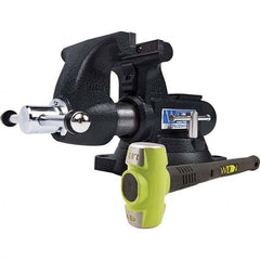 Wilton - 5-1/2" Jaw Width x 5" Jaw Opening, 3-3/4" Throat Depth, Bench & Pipe Combination Vise - Best Tool & Supply