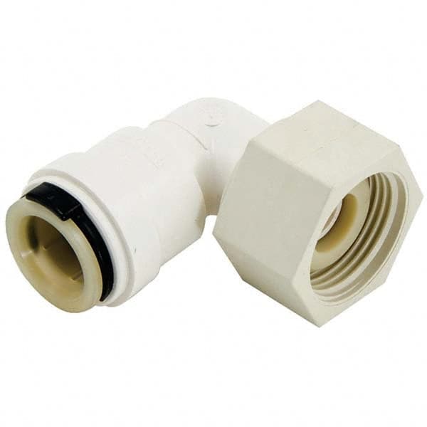 Push-To-Connect Tube Fitting: Swivel Elbow, 1/2 X 3/4 FNPS″ OD Polyethersulphone, 200 psi