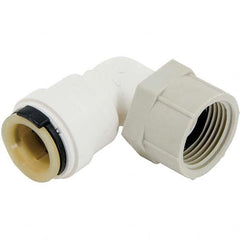 Push-To-Connect Tube Fitting: Swivel Elbow, 1/2 x 3/4″ OD Polyethersulphone, 200 psi