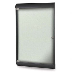 Ghent - Cork Bulletin Boards Style: Enclosed Bulletin Board Color: Silver - Best Tool & Supply