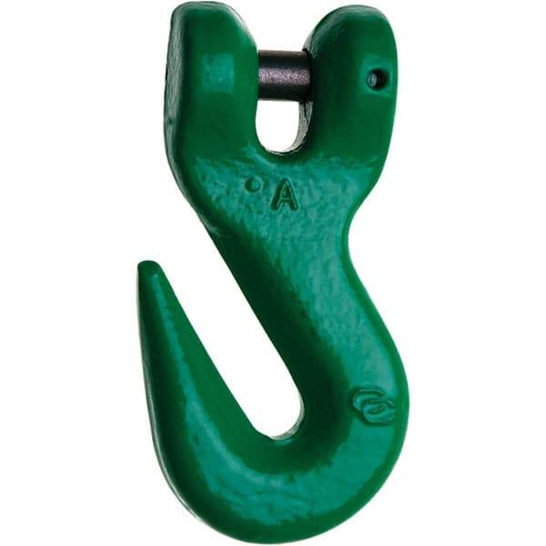 Campbell - 9/32" Chain Diam, 100 Chain Grade Clevis Hook - 4,300 Lb Capacity, 5/16" ID, 3/8" Pin Diam, 3/8" Hook Throat, 3-7/8" OAL, 2" Hook Width - Best Tool & Supply