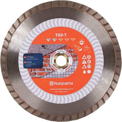 Husqvarna - 7" Diam, 5/8 & 7/8" Arbor Hole Diam, Continuous Edge Tooth Wet & Dry Cut Saw Blade - Diamond-Tipped, Fast Cutting & Smooth Action, Standard Round Arbor - Best Tool & Supply