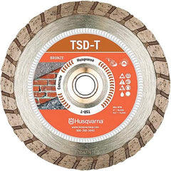 Husqvarna - 10" Diam, 5/8 & 7/8" Arbor Hole Diam, Continuous Edge Tooth Wet & Dry Cut Saw Blade - Diamond-Tipped, Fast Cutting & Smooth Action, Standard Round Arbor - Best Tool & Supply