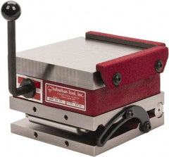 Suburban Tool - 6" Long x 6" Wide x 4-1/4" High, Fine Pole, Steel Sine Plate & Magnetic Chuck Combo - 0.0002" Tolerance, Square to 0.0002", (2) Rails & Handle - Best Tool & Supply