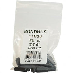 Bondhus - Screwdriver Bit Sets Type: Insert Bit Set Drive Size: 1/4 (Inch) - Best Tool & Supply