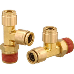 Metal Push-To-Connect Tube Fittings; Fitting Type: TEE RUN SWV; Connection Type: Push-to-Connect x MNPT; Material: Brass; Thread Size: 1/2″; Tube Outside Diameter: 1/2; Fitting Shape: Tee; Maximum Working Pressure (Psi - 3 Decimals): 250.000; Standards: D