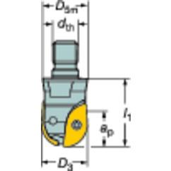 R216-20T10 Coromant Ball Nose Endmill Exchangeable Head - Best Tool & Supply