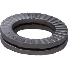 Wedge Lock Washers; Thread Size: 3/8; Material: Stainless Steel; Inside Diameter: 0.406 in; Outside Diameter: 0.654 in; Finish: Uncoated; Hardness: Kolsterize Case Hardened; Standards: MIL-STD-1312-7   ISO 9001:2008    ISO TS16949; Thickness: 2.0 in