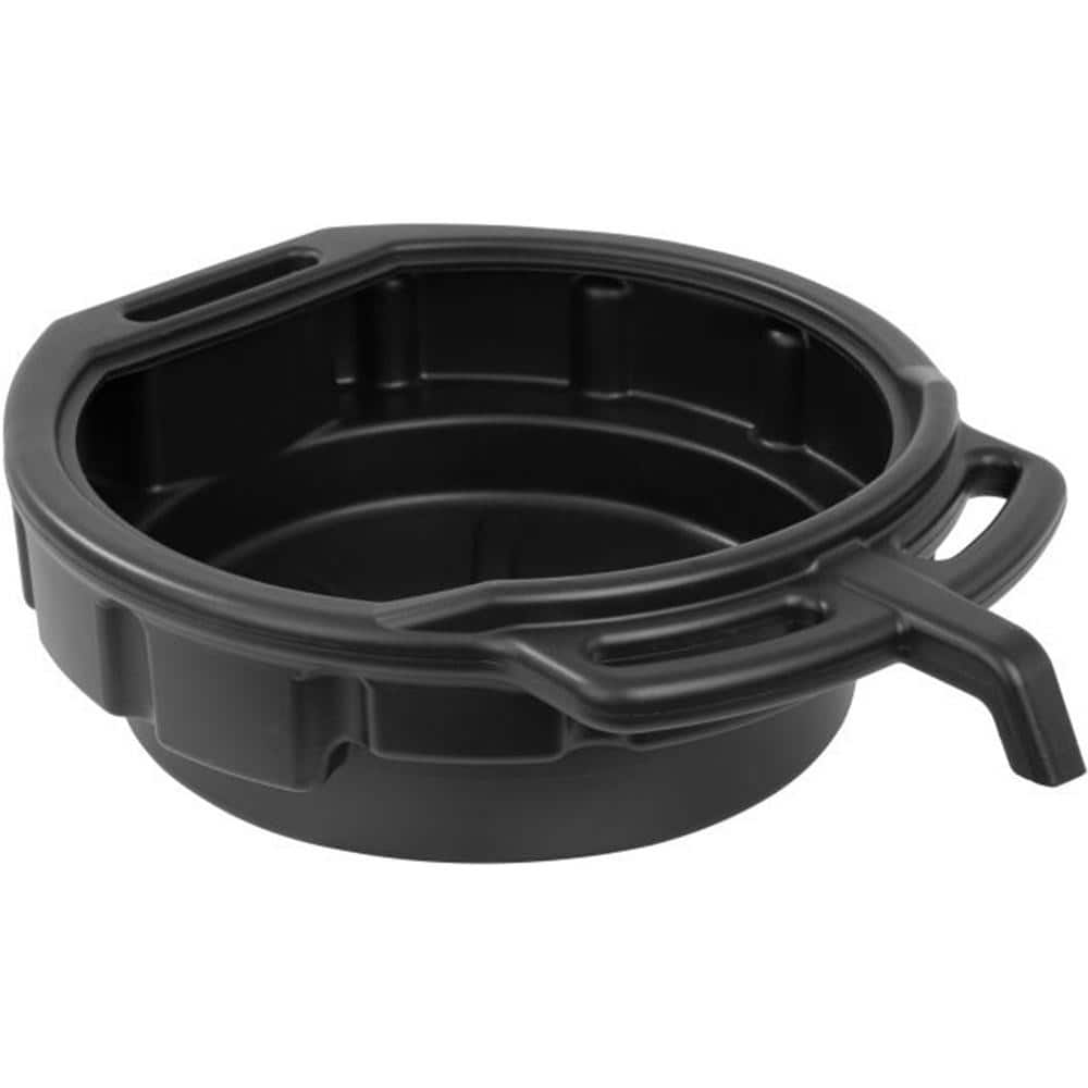 Oil Drain Containers; Container Size: 4 gal; Overall Height: 6 in; Overall Length: 18.00; Overall Width: 23; Overall Diameter: 22.750; Features: Pour Spout & No-Splash Lip; Heavy-Duty Polyethylene Construction; Three Ergonomic Handles For Efficient Transp