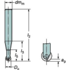 R216F-10A12C-053 CoroMill Ball Nose Finishing - Best Tool & Supply