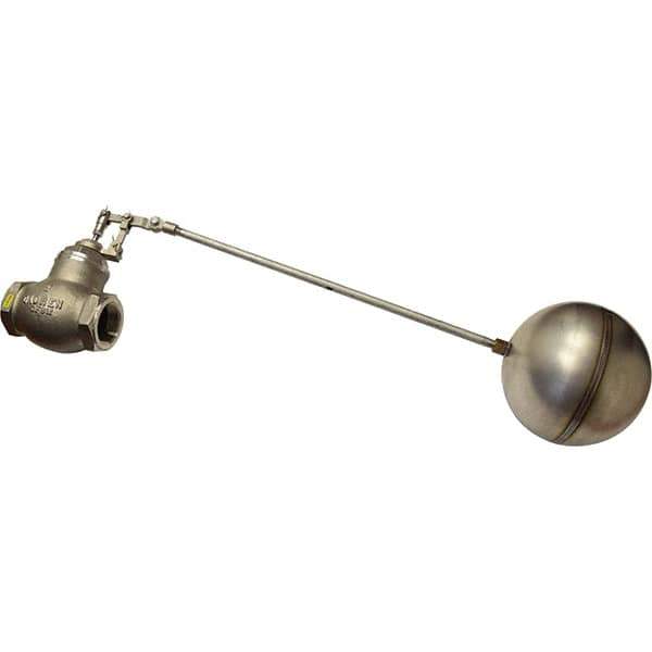 Control Devices - 2" Pipe, Stainless Steel, Globe Pattern-Double Seat, Mechanical Float Valve - 75 psi, FIP End Connections - Best Tool & Supply