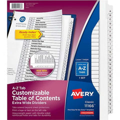 AVERY - Tabs, Indexes & Dividers Indexes & Divider Type: Preprinted Tab Dividers Size: 8 1/2 x 11 - Best Tool & Supply