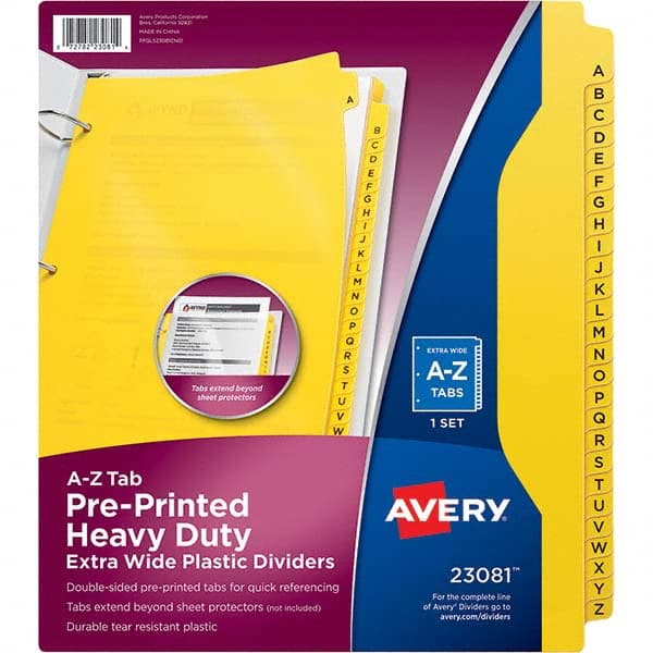 AVERY - Tabs, Indexes & Dividers Indexes & Divider Type: Preprinted Tab Dividers Size: 8 1/2 x 11 - Best Tool & Supply