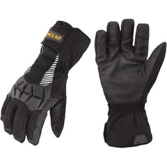 ironCLAD - Size 2XL (11) Synthetic Leather Work Gloves - For Cold Weather, Uncoated, Gauntlet Cuff, Full Fingered, Black, Paired - Best Tool & Supply