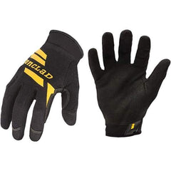 ironCLAD - Size L (9) Synthetic Leather Work Gloves - For Mechanic's & Lifting, Uncoated, Slip-On Cuff, Full Fingered, Black, Paired - Best Tool & Supply