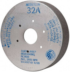 Norton - 9" Diam, 4-15/16" Hole Size, 2" Overall Thickness, 70 Grit, Type 35 Tool & Cutter Grinding Wheel - Medium Grade, Aluminum Oxide, J Hardness, Vitrified Bond, 2,550 RPM - Best Tool & Supply