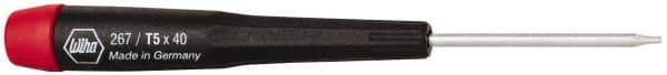 Wiha - T5 Torx Driver - 1-9/16" Blade Length, 4-3/4" OAL, Tapered Handle - Best Tool & Supply