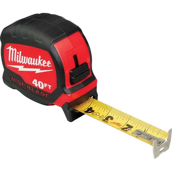 Milwaukee Tool - 40' x 1-5/16" Yellow/Black Blade Tape Measure - Best Tool & Supply