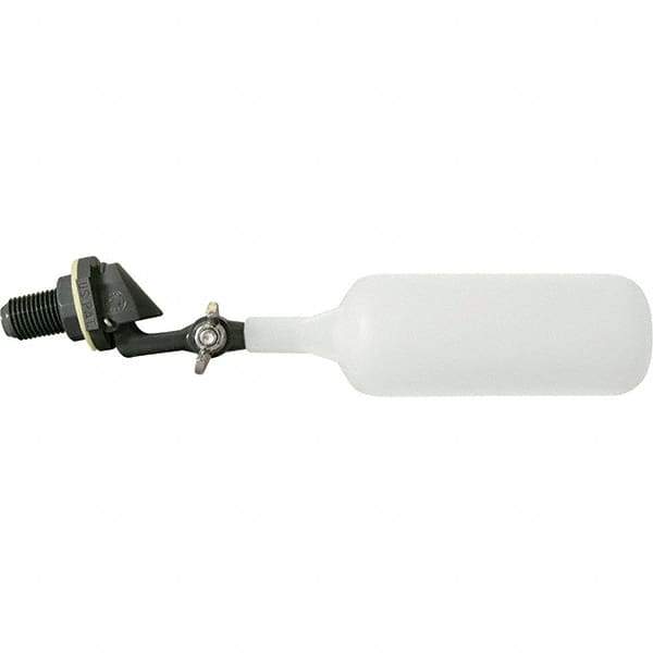 Control Devices - 1/4" Pipe, PVC, Angle Pattern-Double Seat, Mechanical Float Valve - 100 psi, Male NPT End Connections - Best Tool & Supply