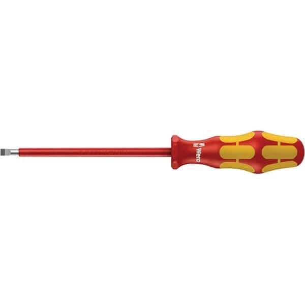 Wera - Insulated Slotted Screwdriver - 200mm Blade Length, Ergonomic Handle - Best Tool & Supply