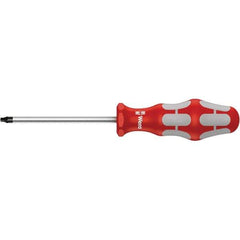 Wera - #0 Point, 2-3/8" Blade Length Square Recess Screwdriver - 262mm OAL - Best Tool & Supply