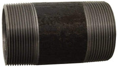 Made in USA - Schedule 80, 1/2" Diam x 11" Long Black Pipe Nipple - Threaded - Best Tool & Supply