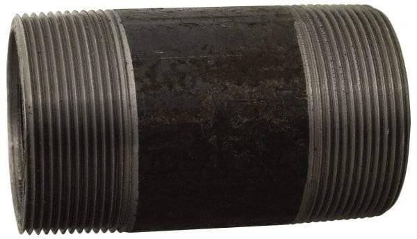 Made in USA - Schedule 80, 1" Diam x 60" Long Black Pipe Nipple - Threaded - Best Tool & Supply