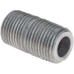 Made in USA - Schedule 80, 1/8" Diam x 3/4" Long Black Pipe Nipple - Threaded - Best Tool & Supply