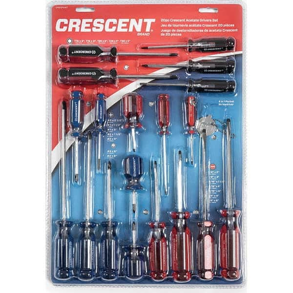 Crescent - Screwdriver Sets Screwdriver Types Included: Philips , Slotted; Torx Number of Pieces: 20 - Best Tool & Supply