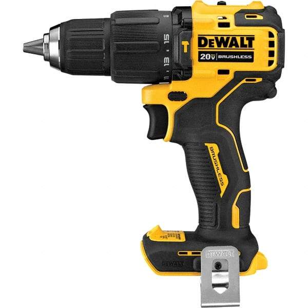 DeWALT - 20 Volt 1/2" Plastic Ratcheting Chuck Cordless Hammer Drill - 28500 BPM, 1650 RPM, Reversible - Best Tool & Supply