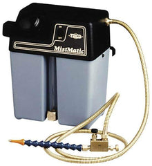 Trico - 2 Outlet, 1 Gallon Tank Capacity, High Density Polyethylene Tank Mist Coolant System - 8-1/2" Tank/Unit Length x 6" Tank/Unit Width x 10-1/2" Tank/Unit Height, 50 to 100 psi, 5' Coolant Line Length, 3" Hose Length - Best Tool & Supply