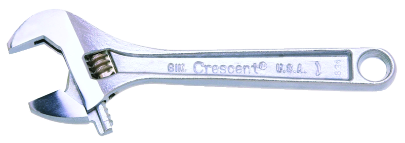 15/16" Opening - 6" OAL - Adjustable Wrench Chrome - Best Tool & Supply