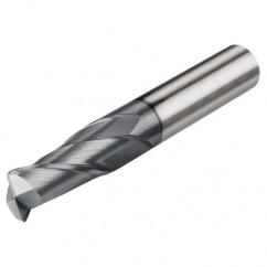 3mm Dia. x 57mm Overall Length 4-Flute 0.5mm C/R Solid Carbide SE End Mill-Round Shank-Center Cut-AlTiN - Best Tool & Supply