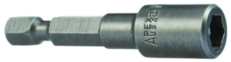 #M6N-0814-3 - 7/16" Magnetic Nutsetter - 1/4" Hex Drive - 3" Overall Length - Best Tool & Supply