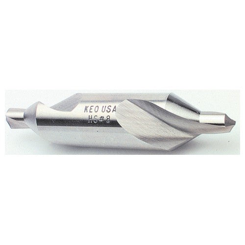 ‎#4 × 2-1/8″ OAL 60 Degree HSS Plain Combined Drill and Countersink TiN