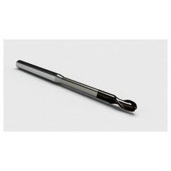 2.5mm - 3mm Shank - 3mm LOC - 38mm OAL 2 FL Ball Nose Carbide End Mill with 20mm Reach-Nano Coated - Best Tool & Supply