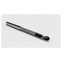 3mm Dia. - 3mm LOC - 57mm OAL 2 FL Ball Nose Carbide End Mill with 25mm Reach-Nano Coated - Best Tool & Supply