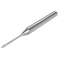 .5mm - 3mm Shank - .7mm LOC - 38mm OAL 2 FL Ball Nose Carbide End Mill with 3mm Reach - Uncoated - Best Tool & Supply