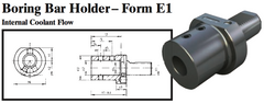 VDI Boring Bar Holder - Form E1 (Internal Coolant Flow) - Part #: CNC86 51.2520 - Best Tool & Supply