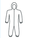 White SMMMS Coverall w/ Zipper Front, Hood, Elastic Wrists & Ankles 3XL - Best Tool & Supply