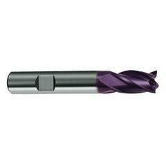 4mm Dia. x 54mm Overall Length 4-Flute Square End Solid Carbide SE End Mill-Weldon Shank-Center Cut-Firex - Best Tool & Supply