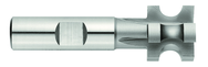 3/32 Radius - 3/4 x 3/8 x 1/2 SH -HSS - Concave Milling Cutter-SH Type - 6T - TiCN Coated - Best Tool & Supply