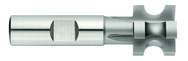 3/32 Radius - 3/4 x 3/8 x 1/2 SH -HSS - Concave Milling Cutter-SH Type - 6T - Uncoated - Best Tool & Supply