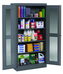 36"W x 18"D x 72"H C-Thru Storage Cabinet, Knocked-Down, with 4 Adj. Shelves, Easy Viewing into Cabinet - Best Tool & Supply