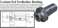 Coolant Fed Toolholder Bushing - (OD: 1-1/4" x ID: 1/2") - Part #: CNC 86-12CFB 1/2" - Best Tool & Supply