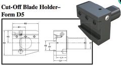 VDI Cut-Off Blade Holder - Form D5 - Part #: CNC86 45.3025 - Best Tool & Supply