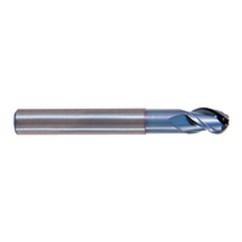 1/4" Dia. - 2-1/2" OAL - TiCN CBD-Ball Nose HP End Mill-3 FL - Best Tool & Supply