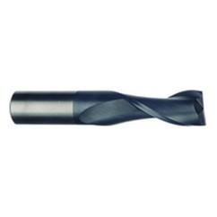 1/2 Dia. x 3 Overall Length 2-Flute Square End Solid Carbide SE End Mill-Round Shank-Center Cut-AlTiN - Best Tool & Supply