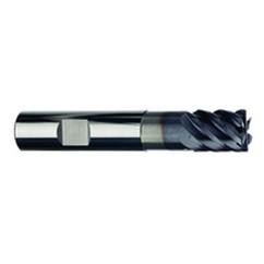 1/2" Dia. - 5/8" LOC - 3" OAL - .060 Radius 6 FL Carbide S/E HP End Mill-TiAlN-x - Best Tool & Supply