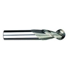 1/2" Dia. - 3-1/4" OAL - Uncoat CBD-Ball End HP End Mill-2 FL - Best Tool & Supply